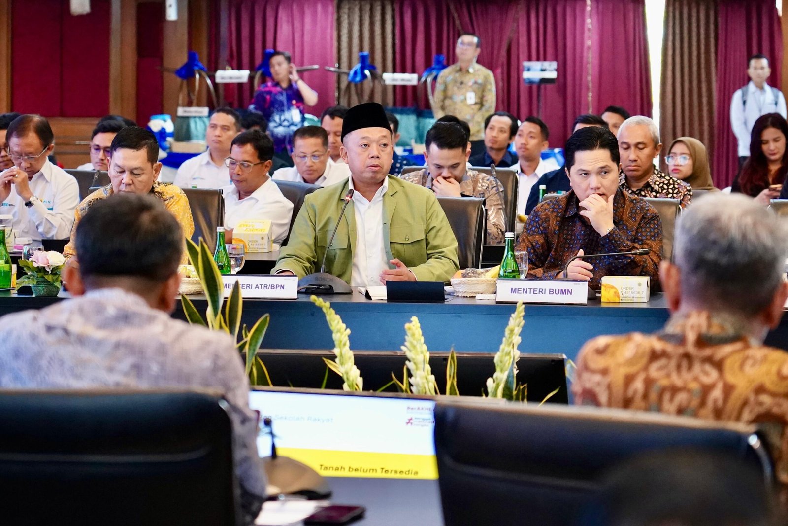 Menteri ATR/BPN Nusron Wahid dan Menteri BUMN Erick Thohir. (Foto : Keenterian ATR/BPN)