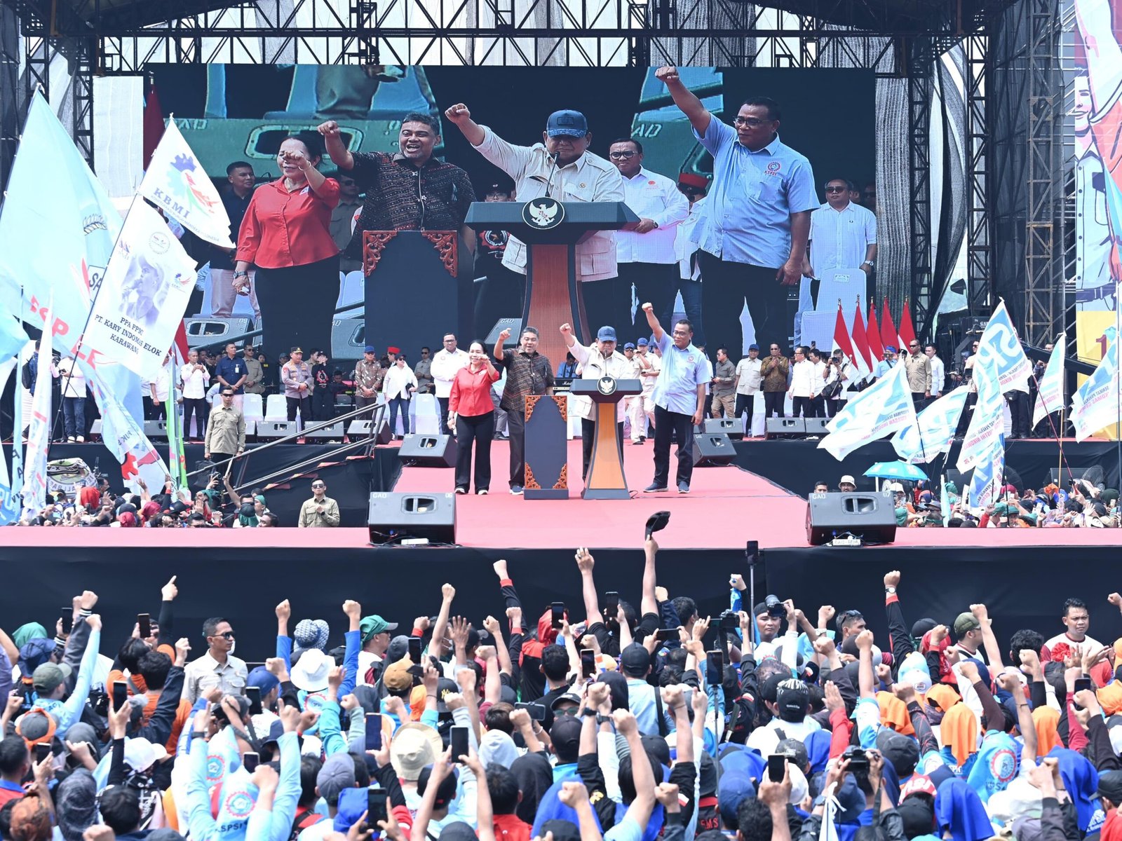 Prabowo di hari buruh