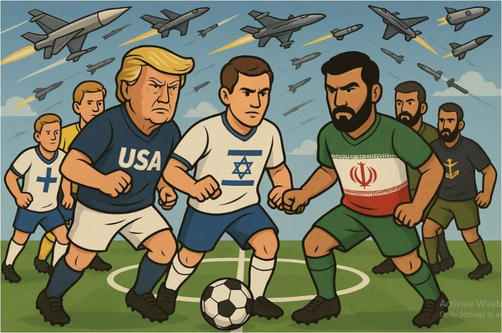 ilustrasi perang Israel dan Iran