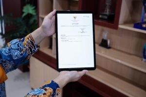 Sertifikat Tanah Elektronik Kementerian ATR/BPN/. Foto Istimewa/Humas Kementerian ATR/BPN