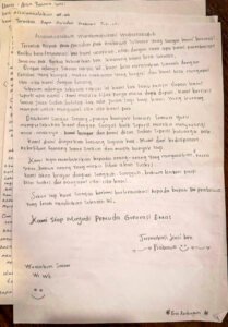 surat dari Erni untuk Presiden Prabowo (Humas Sekkab)
