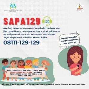 Flyer Media Sosial Layanan Hotline SAPA 129. (Kementerian PPPA)