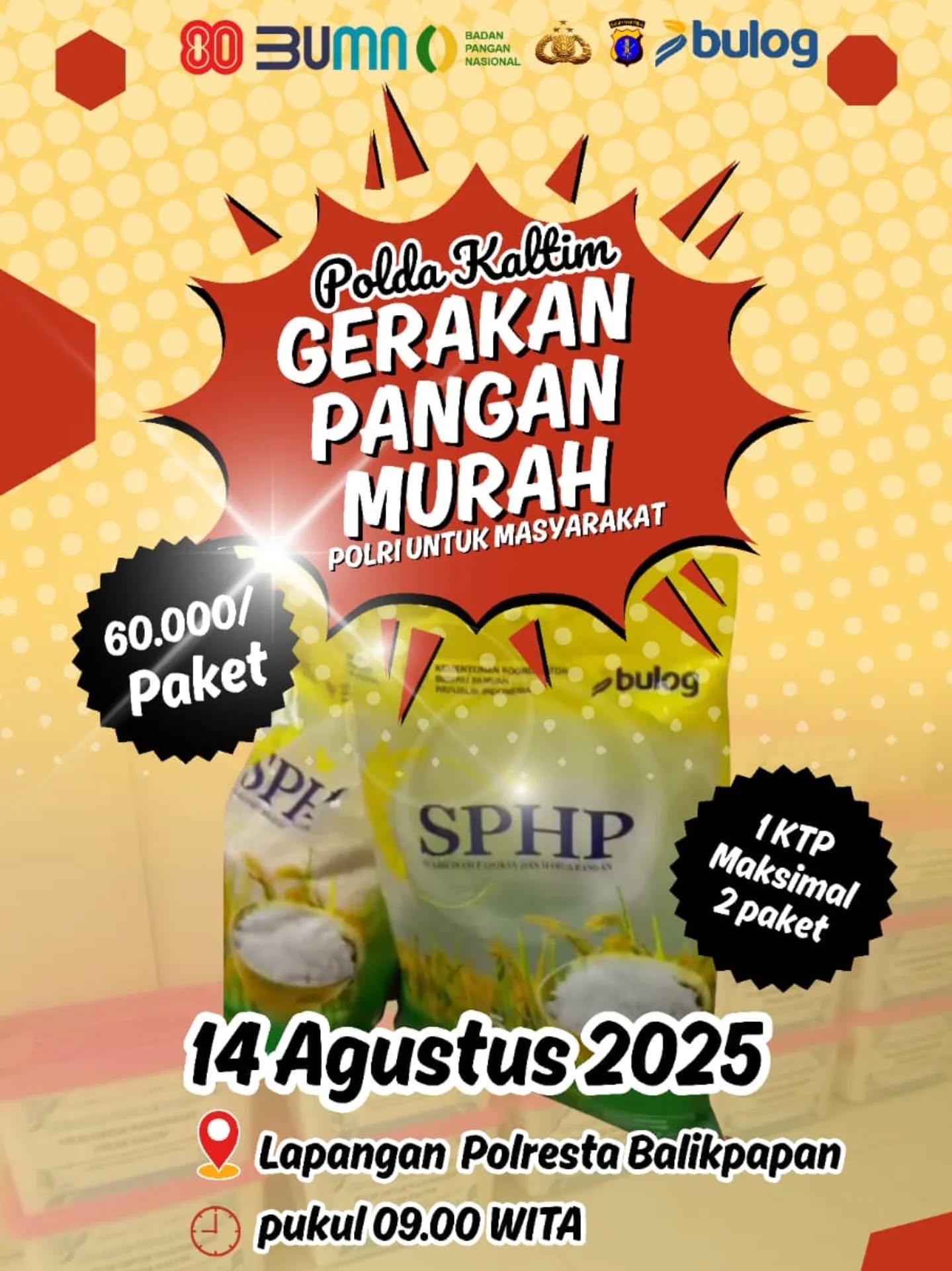 Gerakan Pangan Murah (GPM) di Polresta Balikpapan / Polda Kaltim