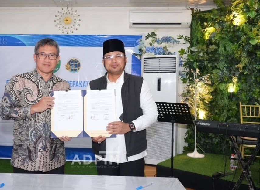 Perjanjian Kerja Sama (PKS) antara Pemprov Kaltim dengan Kanwil BPN Kaltim dan seluruh Kantor Pertanahan (Kantah) kabupaten/kota se-Kaltim, Kamis (6/8/2025) di Harum Resort, Balikpapan. / Pemprov Kaltim