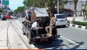 Manusia Gerobak yang diangkut Satpol PP Balikpapan