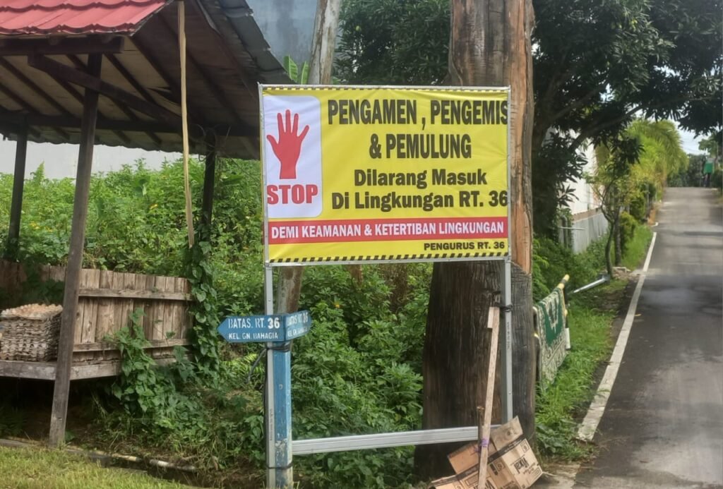 Larangan Pengamen, Pengemis, dan Pemulung Masuk RT 36 Gunung Bahagia Balikpapan